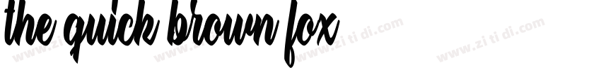 the quick brown fox字体转换